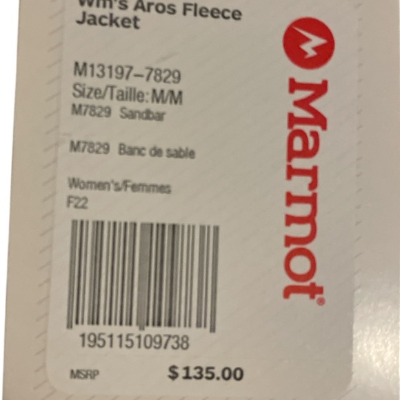 Marmot Aros Fleece Jacket in Sandbar - Picture 5 of 5